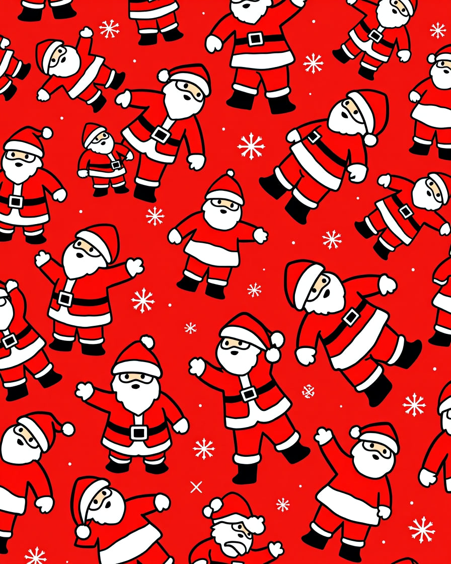 Festive red Santa Claus repeat Rug