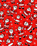 Festive red Santa Claus repeat Rug