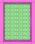 Bold Pink Emerald Vertical Stripe Rug