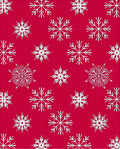 Crimson Red White Snowflake Collection Rug