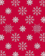 Crimson Red White Snowflake Collection Rug