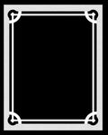 Minimalist White Geometric Border Rug