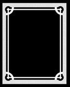 Minimalist White Geometric Border Rug