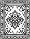 Monochromatic Central Medallion Floral Border Rug