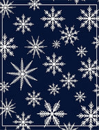 Winter White Snowflakes Navy Rug