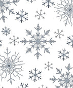 Winter Snowflakes Gray and White Scatter Rug