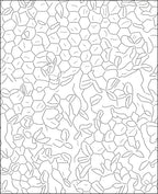 White Abstract Hexagonal Bloom Art Rug