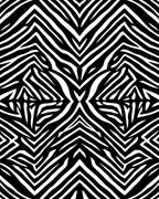 Monochromatic Black White Zebra Stripes Rug