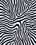 Bold Black White Animal Stripe Rug
