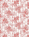 Crimson Branch Hexagon Overlay Rug
