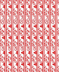 Red Floral Vine Stripe Rug