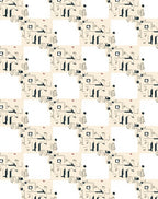 Abstract Face Line Art Overlay Rug