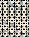 Black Geometric Starlight Cream Rug