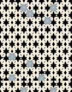 Black Geometric Starlight Cream Rug