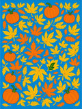 Autumn Maple Leaves Pumpkins Rug