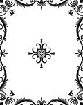 Black Baroque Filigree Square Motif Rug