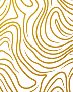 Golden Swirl Abstract Texture Rug