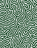 Deep Emerald Wavy Maze Rug