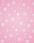 Whimsical Pink Snowflake Shower Rug