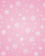 Whimsical Pink Snowflake Shower Rug