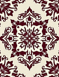 Burgundy Floral Damask Radiance Rug