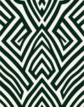 Dark Emerald Labyrinth Geometric Rug