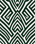 Dark Emerald Labyrinth Geometric Rug