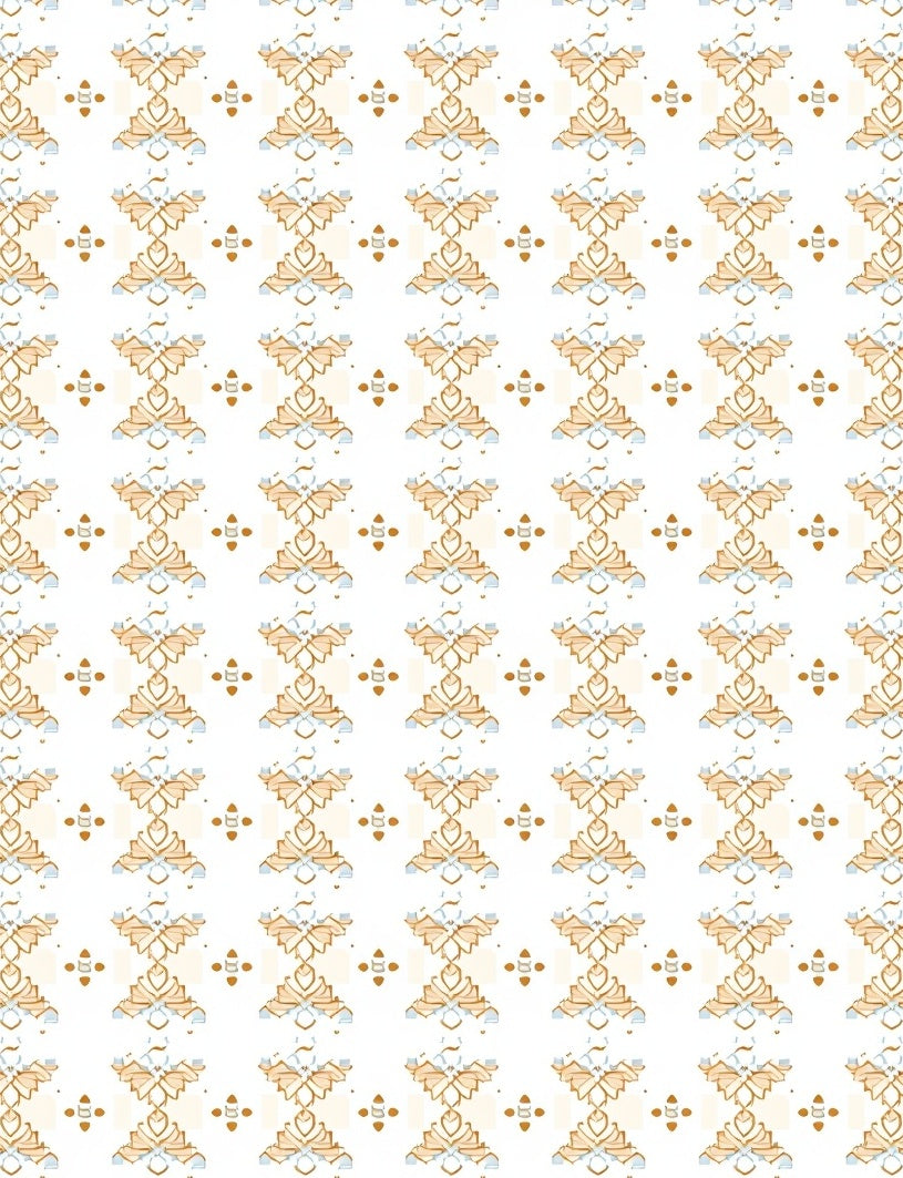 Golden Ochre Symmetry Floral Medallions Rug