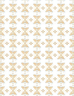 Golden Ochre Symmetry Floral Medallions Rug