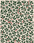 Festive Holly Berry Garland Pattern Rug