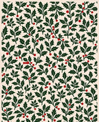 Festive Holly Berry Garland Pattern Rug