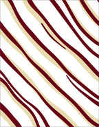 Maroon Cream Diagonal Flowing Stripes Rug