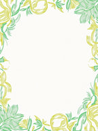 Vineyard Green Swirling Leaf Border Rug