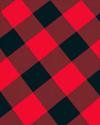 Bold Red Black Plaid Checkered Rug