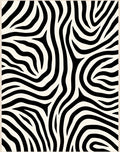Bold Black and White Zebra Stripes Rug