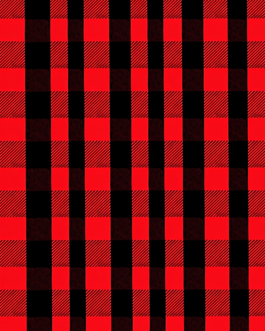 Red Black Buffalo Check Textile Rug