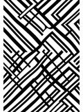 Modern Black White Geometric Maze Rug