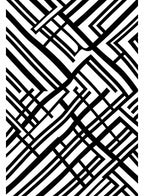 Modern Black White Geometric Maze Rug