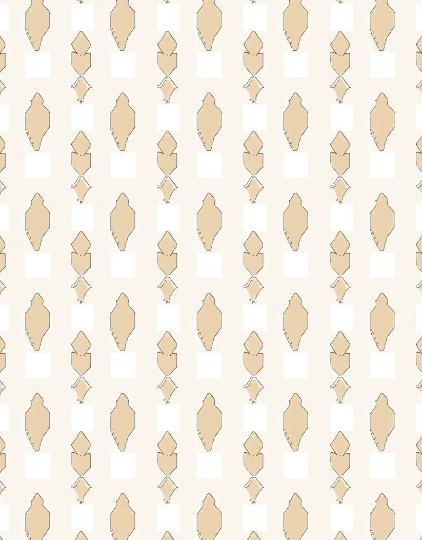 Neutral Tan Organic Cell Repeating Rug