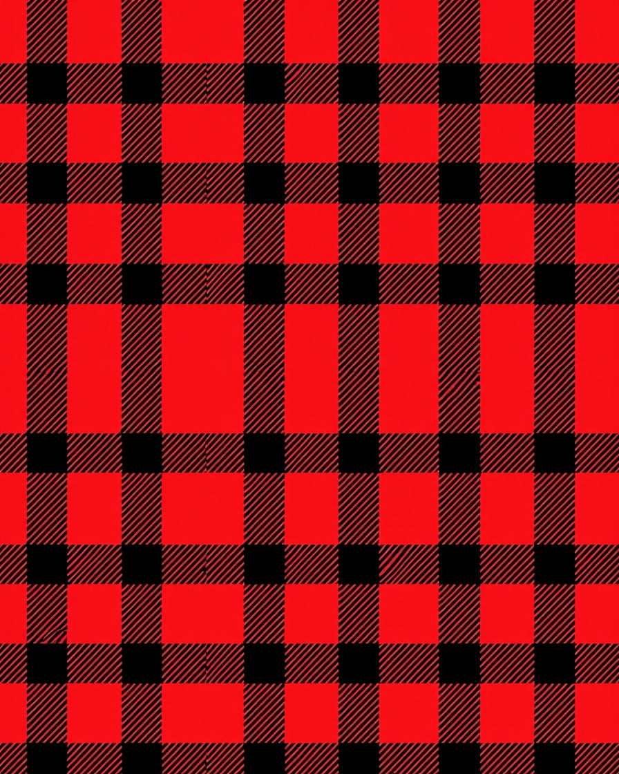 Lumberjack Gingham Red Black Crossing Rug