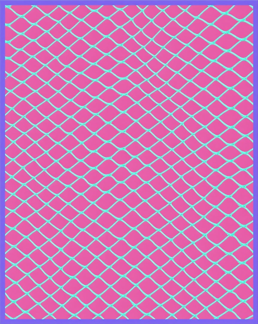 Bright Pink Diamond Net Rug