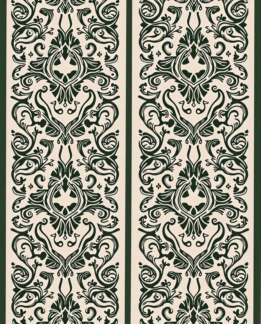 Gothic Victorian Flourish Scrollwork Rug
