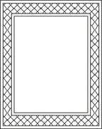 Black White Squared Lattice Border Rug