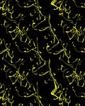 Bold Neon Black Scribble Art Rug