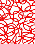 Crimson Red Abstract Tangled Lines Rug
