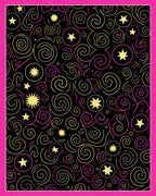 Night Sky Swirl Starburst Medallion Rug