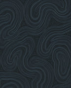 Deep Gray Topographic Swirl Rug