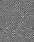 Monochromatic Abstract Maze Geometry Rug