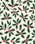 Classic Green Holly Berry Background Rug
