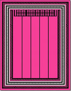 Hot Pink Vertical Stripe Geometric Rug